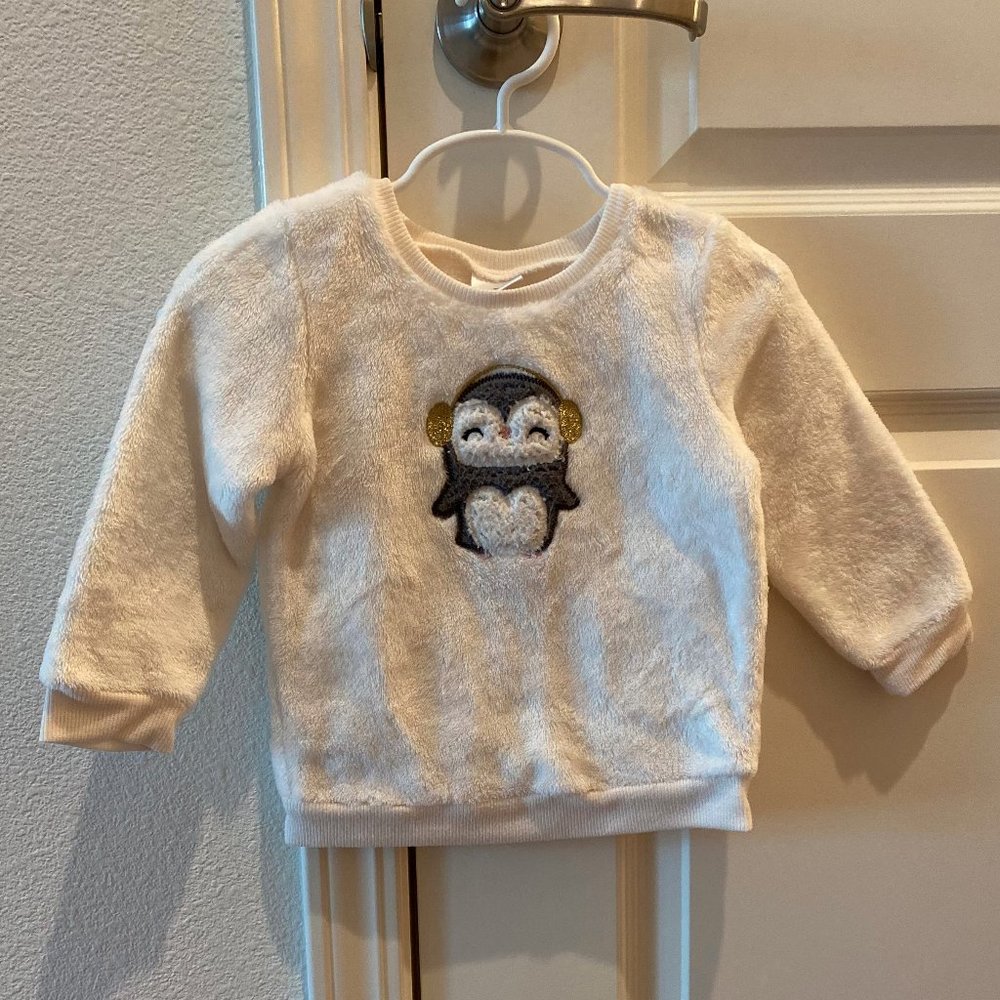 Jumping Beans Penguin fleece sweatshirt 18m